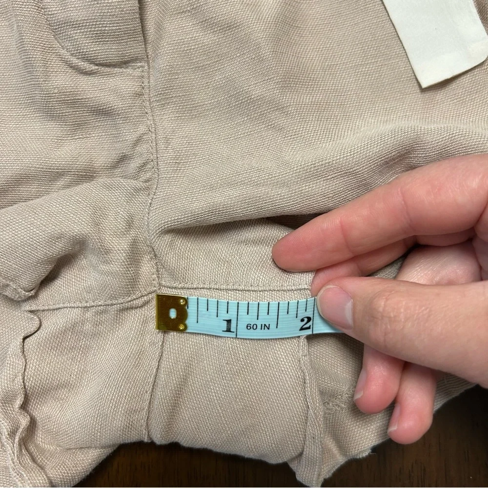 ARITZIA WILFRED Allegra Linen Blend Short in Tan Size 0 - Picture 13 of 16